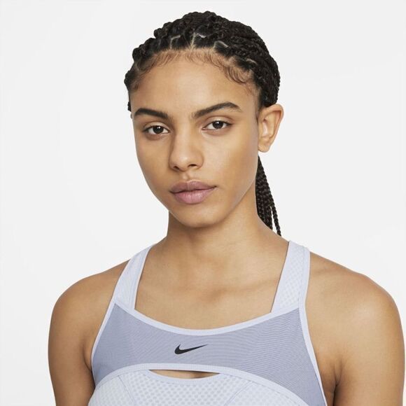 Nike Light Blue Alpha Ultrabreathe Bra High Support Sports Bra - Picture 5 of 9